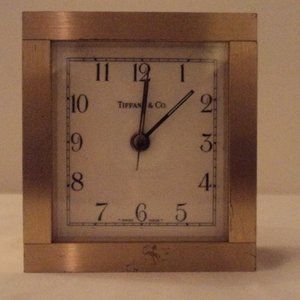 Tiffany & Co brass clock Swiss Made Quartz
